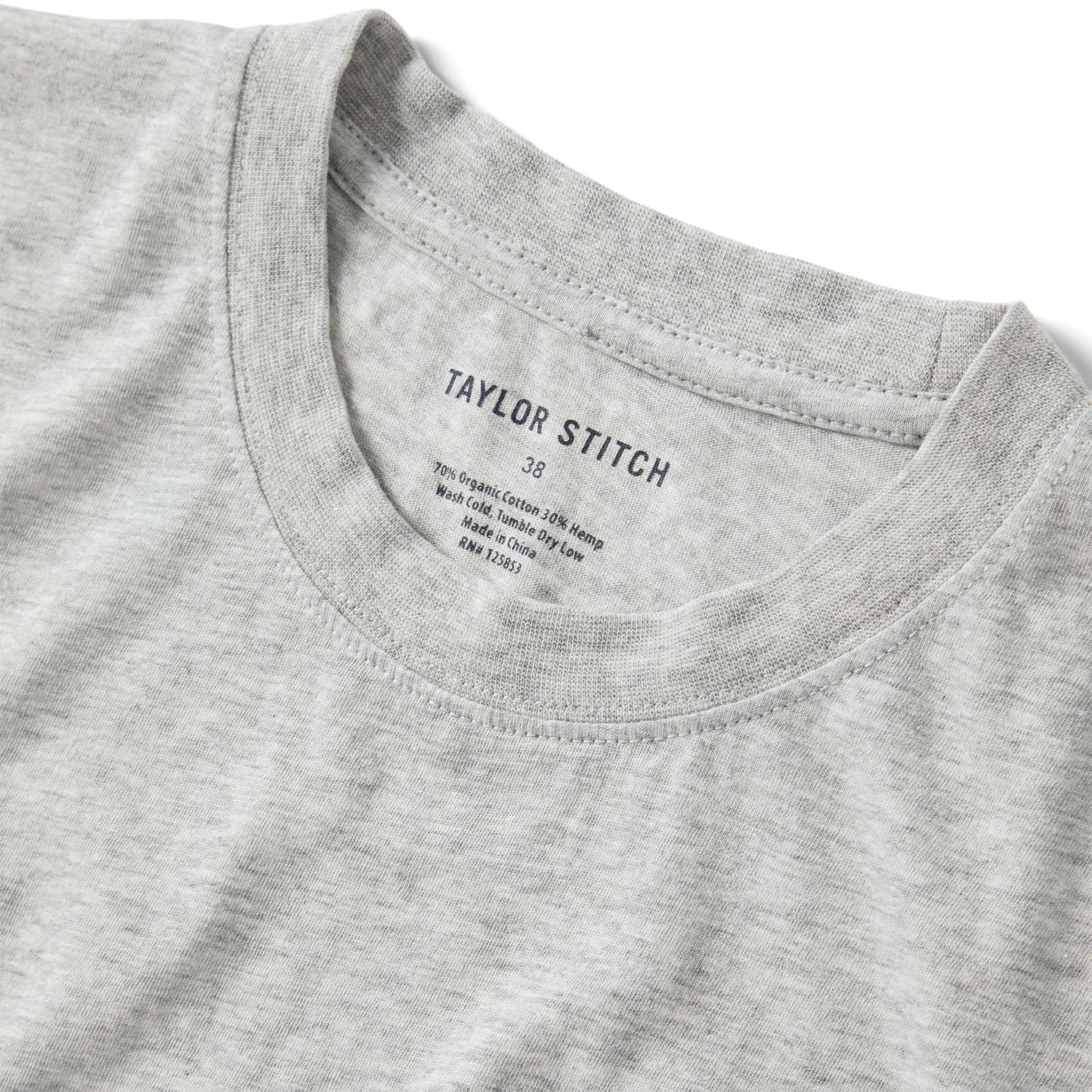 Taylor Stitch The Cotton Hemp Tee- Heather Grey