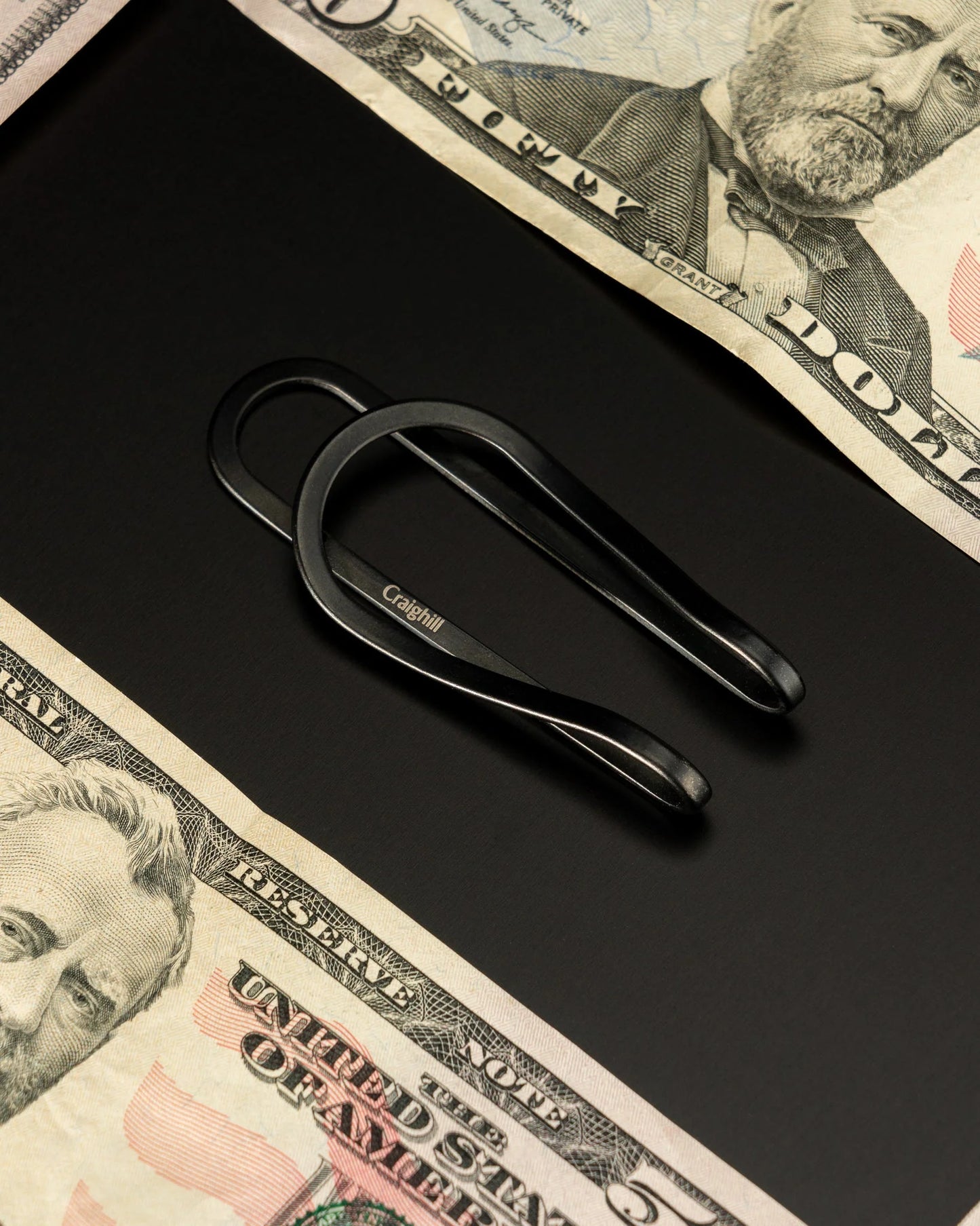 Craighill Station Money Clip- Vapor Black
