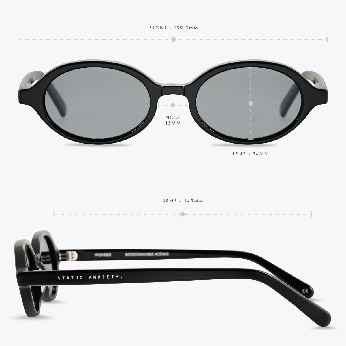 Status Anxiety Wonder Sunglasses - Black