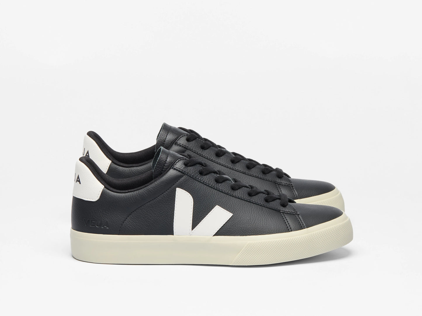 Veja Mens Campo  Leather - Black /White