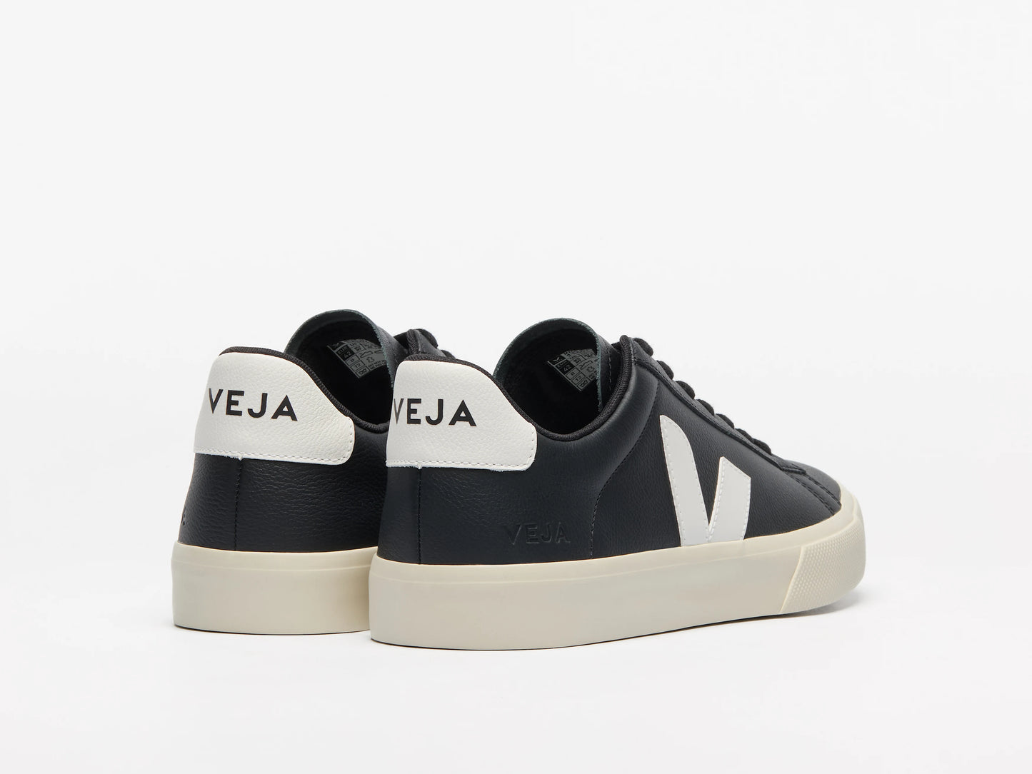 Veja Mens Campo  Leather - Black /White