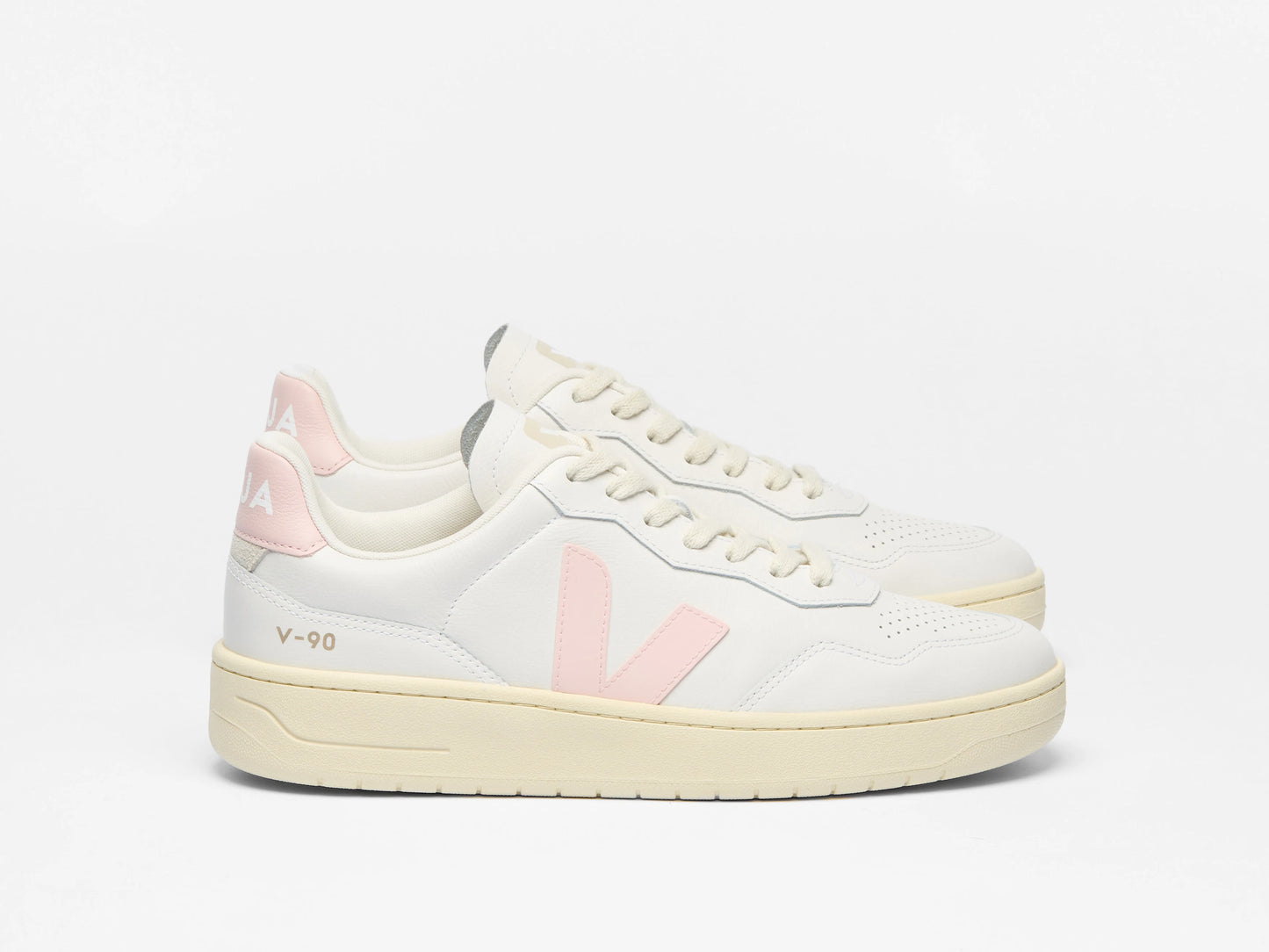 Veja  Womens V-90  OT Leather White Petale