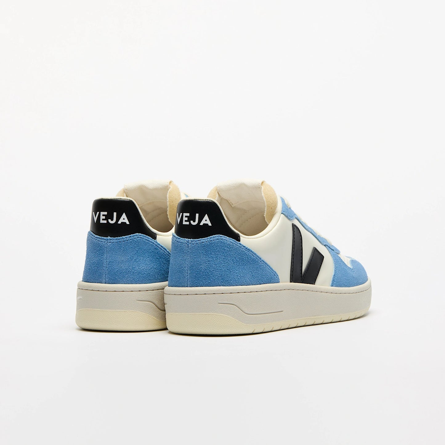 Veja V-10 Prime Leather Womens Pure Black/Aqua