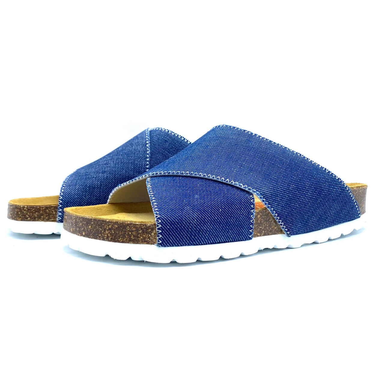 Magnafied Cross Over Sandals Japanese Denim